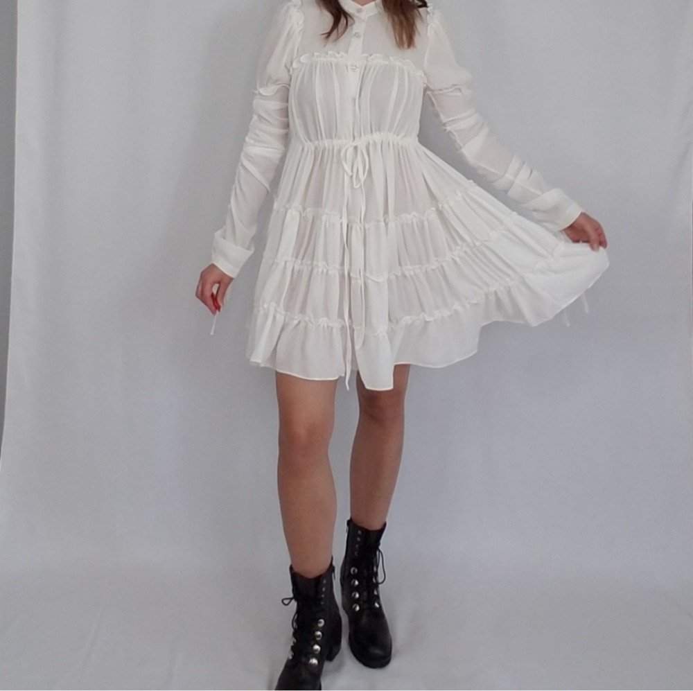 Ina white babydoll dress - Picture 2 of 8